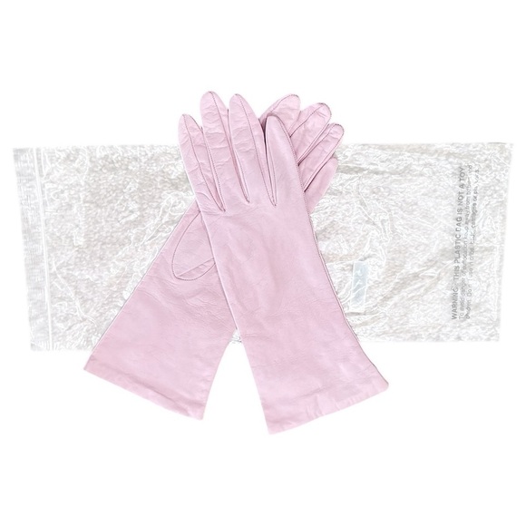 NWT Neiman Marcus 100% kid leather & silk lining in ballet pink size 7 - Picture 1 of 6